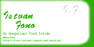 istvan fono business card